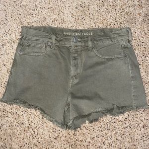 AE high waisted denim festival midi short